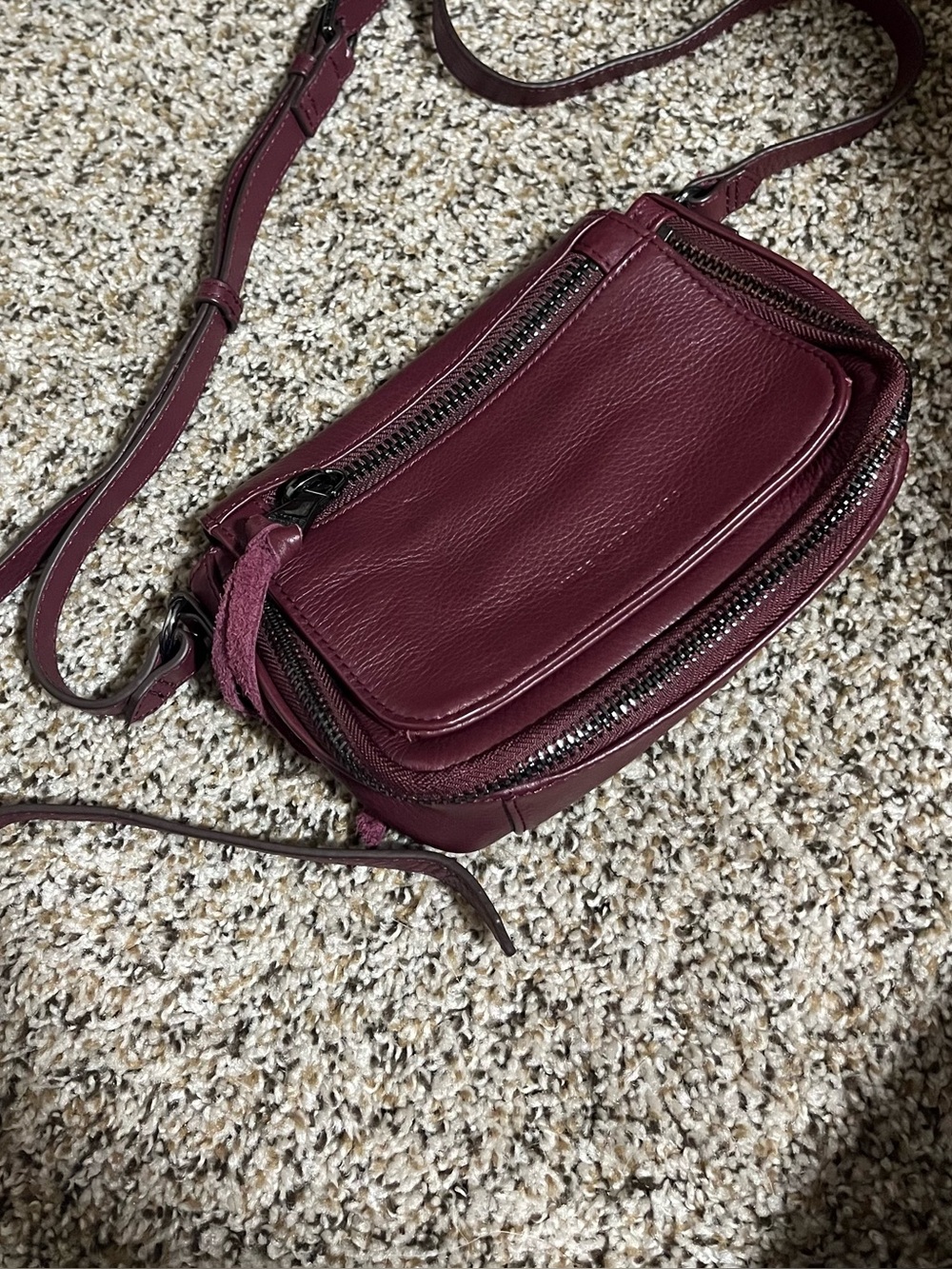 Aimee Kestenberg Oxblood Sorrento Leather Crossbody